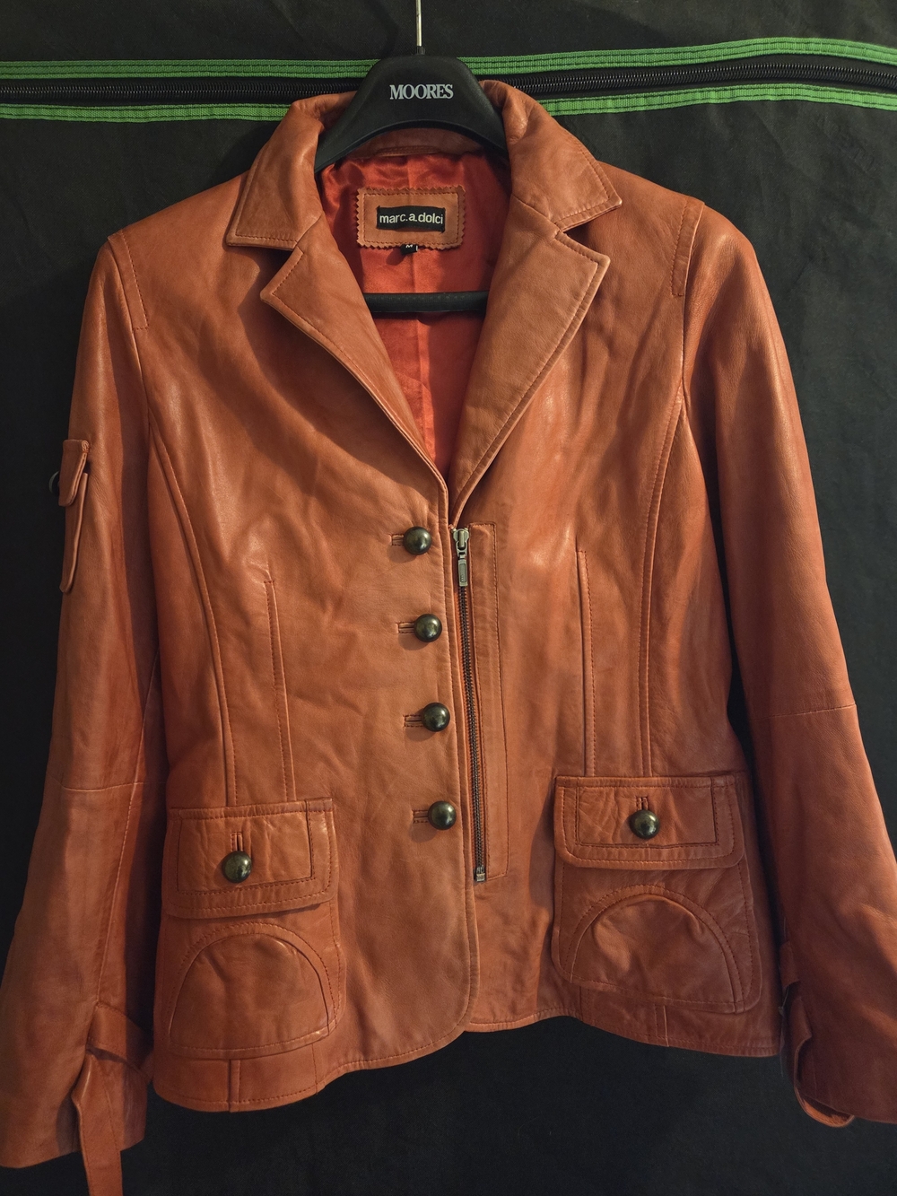 Marc.a.dolci red leather jacket size M